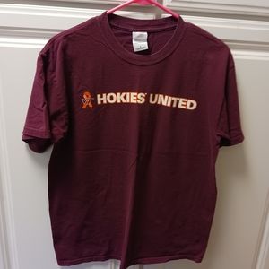 Vintage Virginia Tech tee shirt. Size M. Maroon with orange and white lettering.